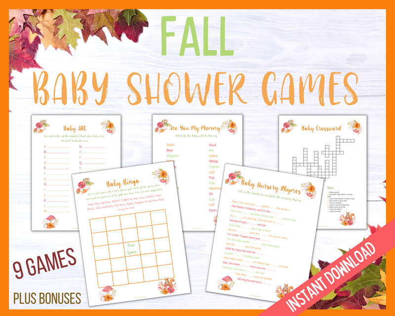 Fall Baby Shower Games
