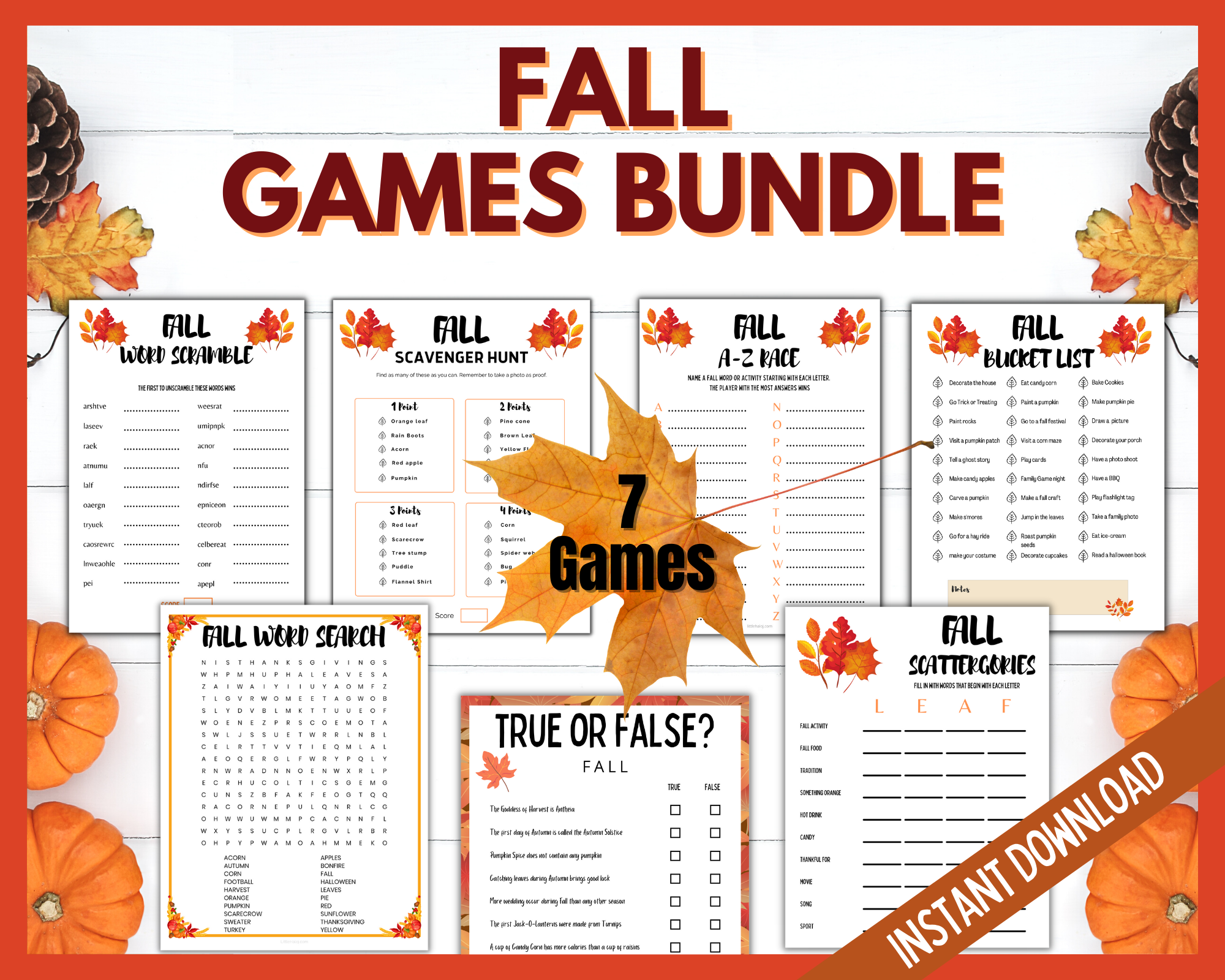 Fall Games Bundle | LittleHaloJ