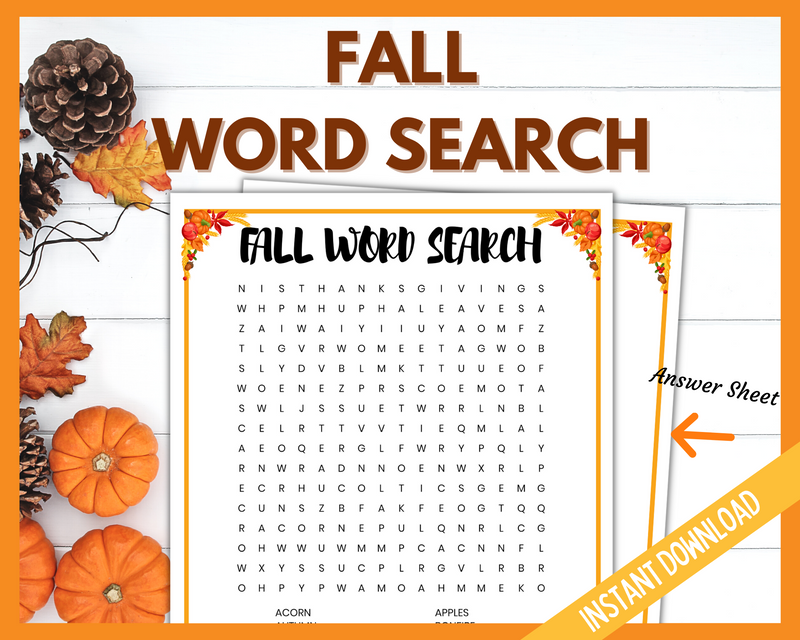 Fall Word Search