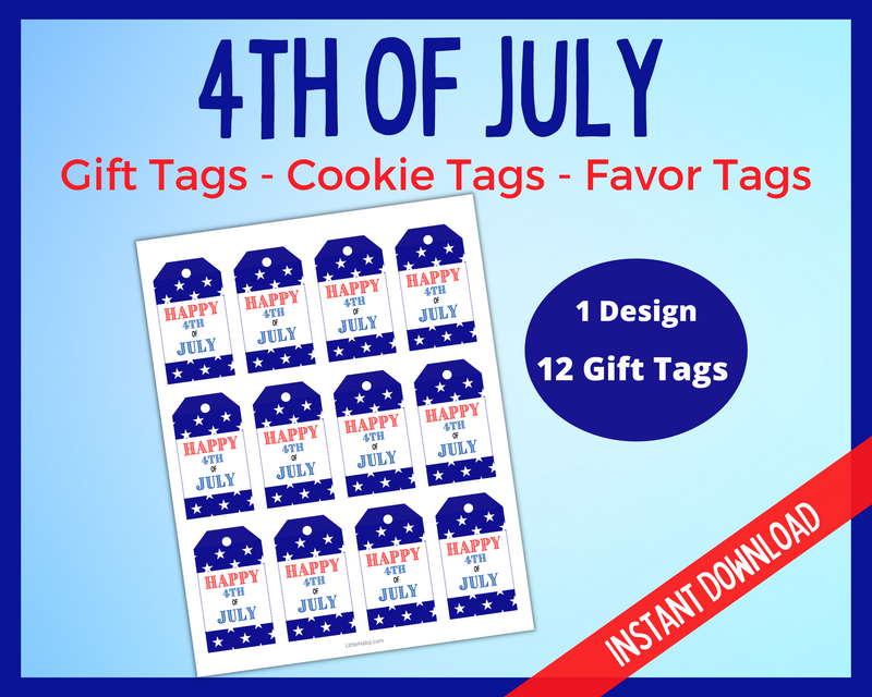 fourth of July Gift Tags