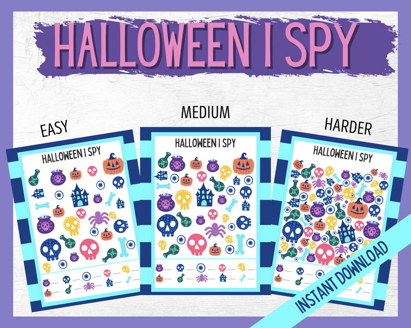 Halloween I Spy printable games