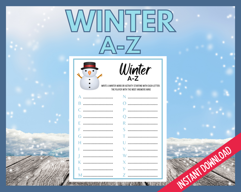 WInter A-Z Race Game