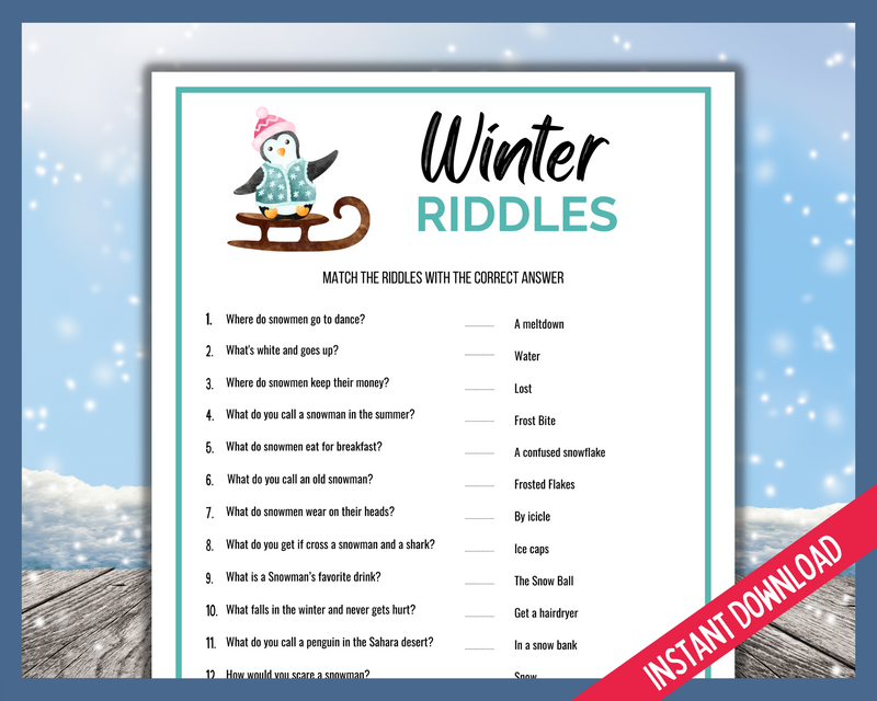 Funny winter jokes and riddles