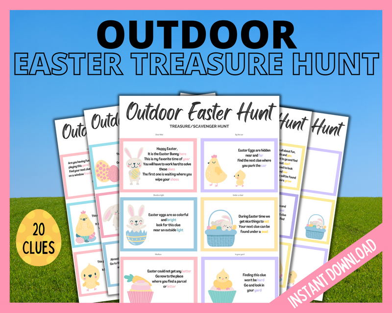 Outdoor Easter Treasure Hunt Clues