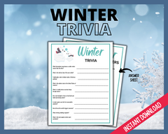 Winter Trivia Quiz Printable