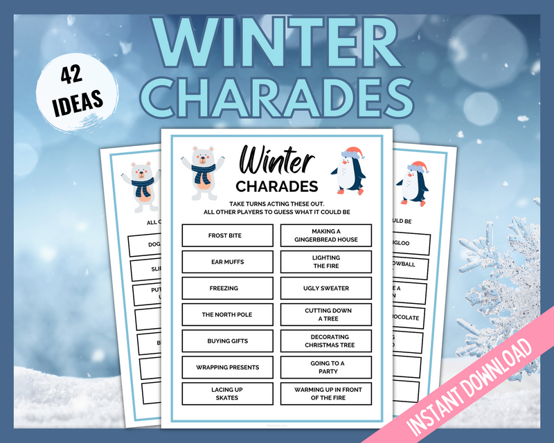 Winter Charades Game