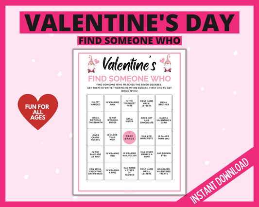 Valentines Day Find Someone Who Game