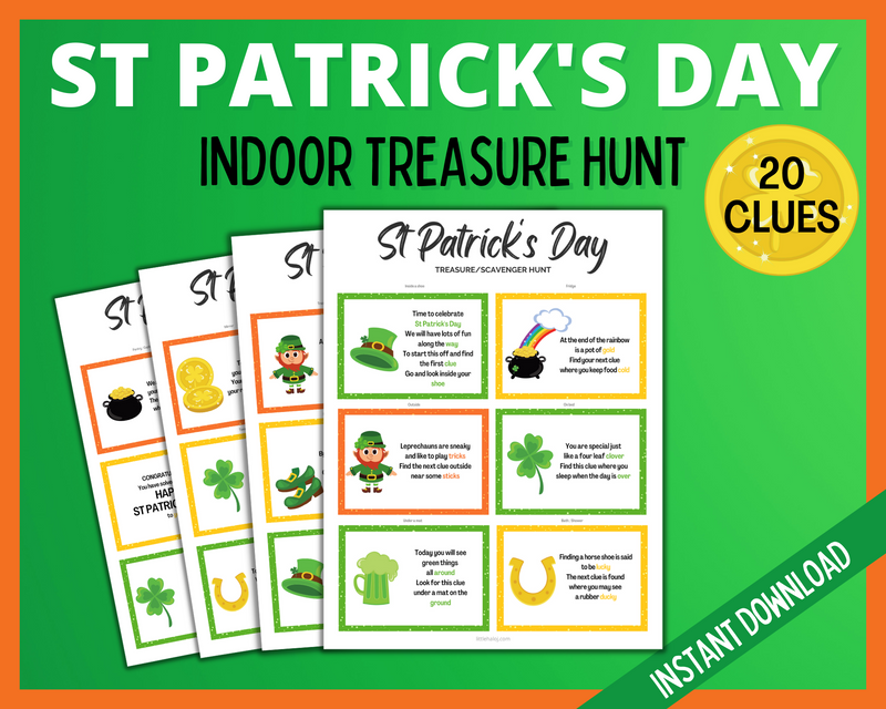 St Patricks Day Indoor Treasure Hunt Printable