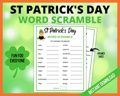 St Patricks Day Word Scramble