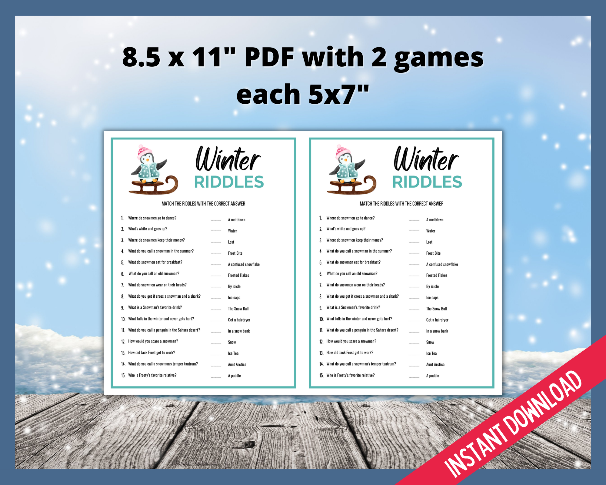 Short Winter Riddle Winter Riddles | LittleHaloJ