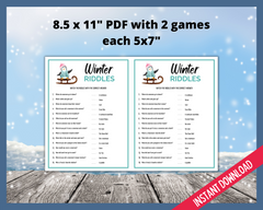Printable Winter Riddles and Jokes 