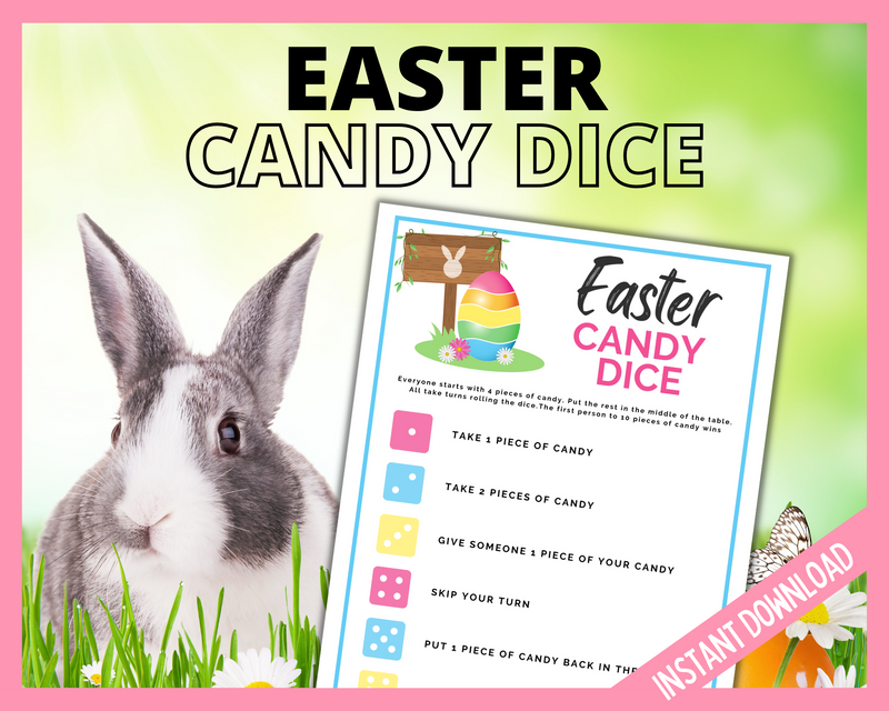 Easter Candy Dice Game Printable