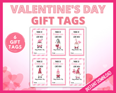 Valentines Gnome Gift Tags