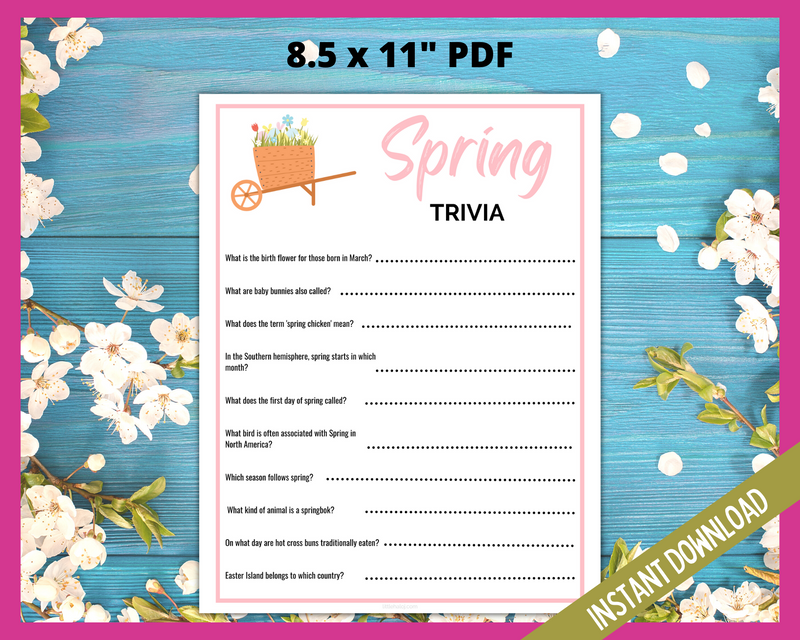 Spring trivia game