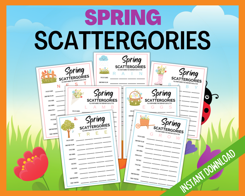 Spring Scattergories game