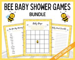 Bee Baby Shower Games Bundle