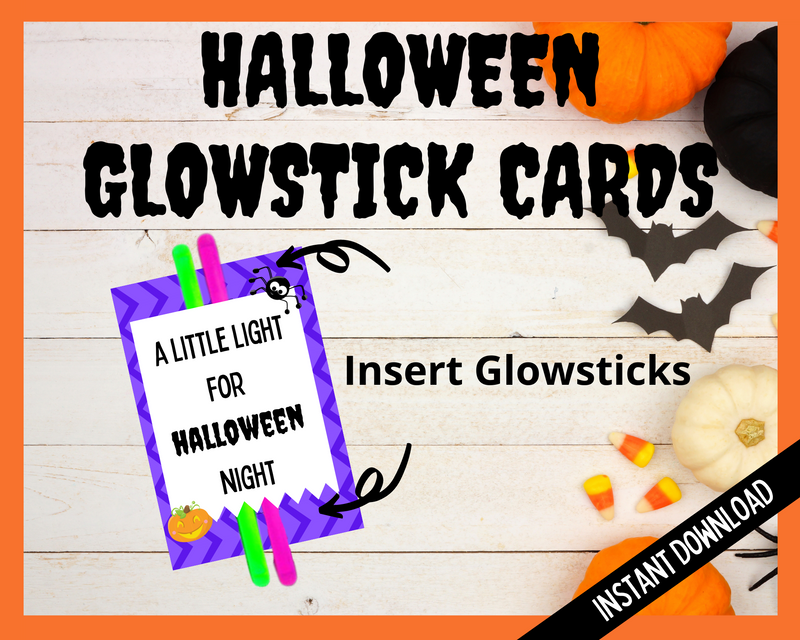 Halloween Glowstick Cards
