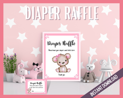 pink diaper raffle tickets