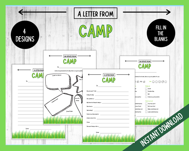Camp Letter- Printable