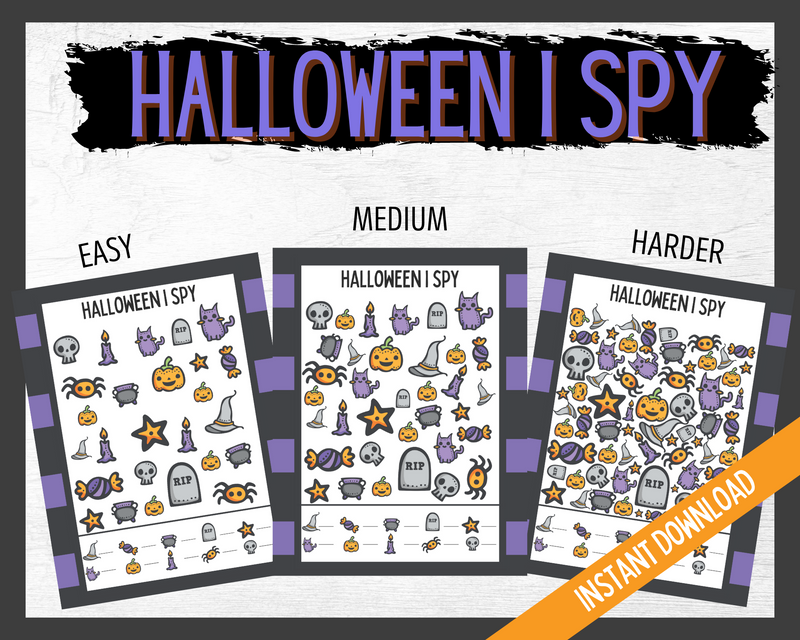 Halloween I spy printable games