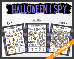 Halloween I spy printable games