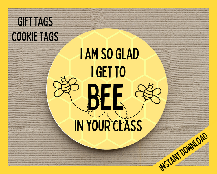 Back to School Bee Gift Tag  So excited you're going to BEE