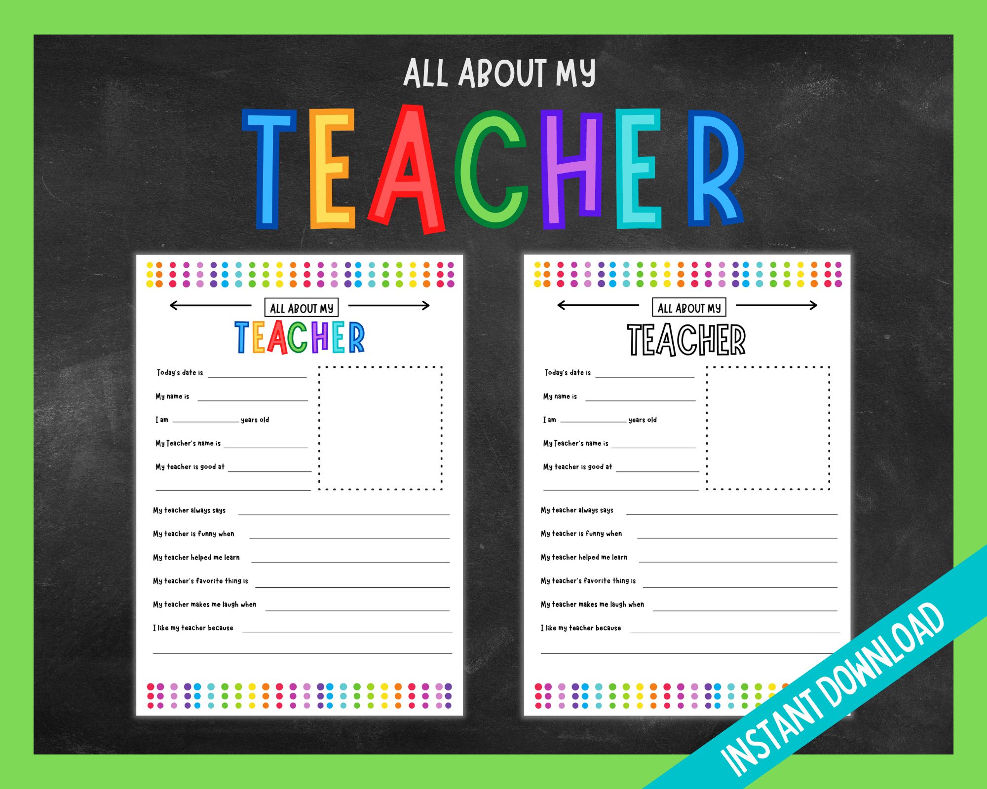 all-about-my-teacher-sheet-littlehaloj for All About My Teacher Fill In The Blank Printable Free All About My Teacher Sheet | LittleHaloJ for All About My Teacher Fill In The Blank Printable Free