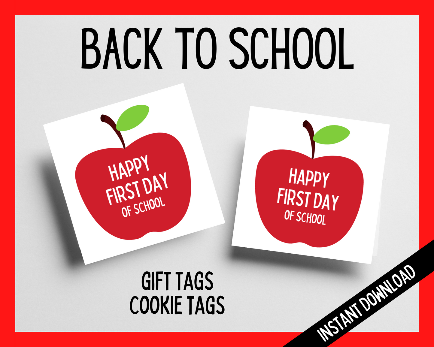 Happy First Day of School Gift Tags