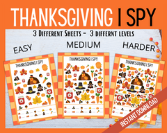 Thanksgiving I Spy Printables