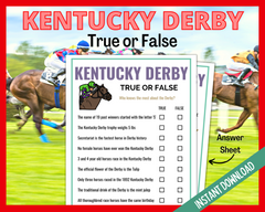 Kentucky Derby True of False Trivia Quiz