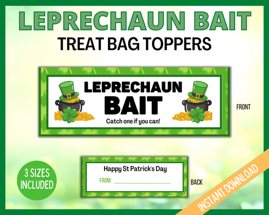 Leprechaun Bait Treat Topper Tags