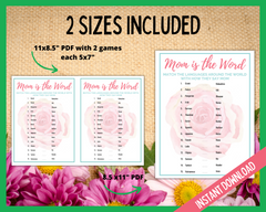 Mother's Day Printable Games
