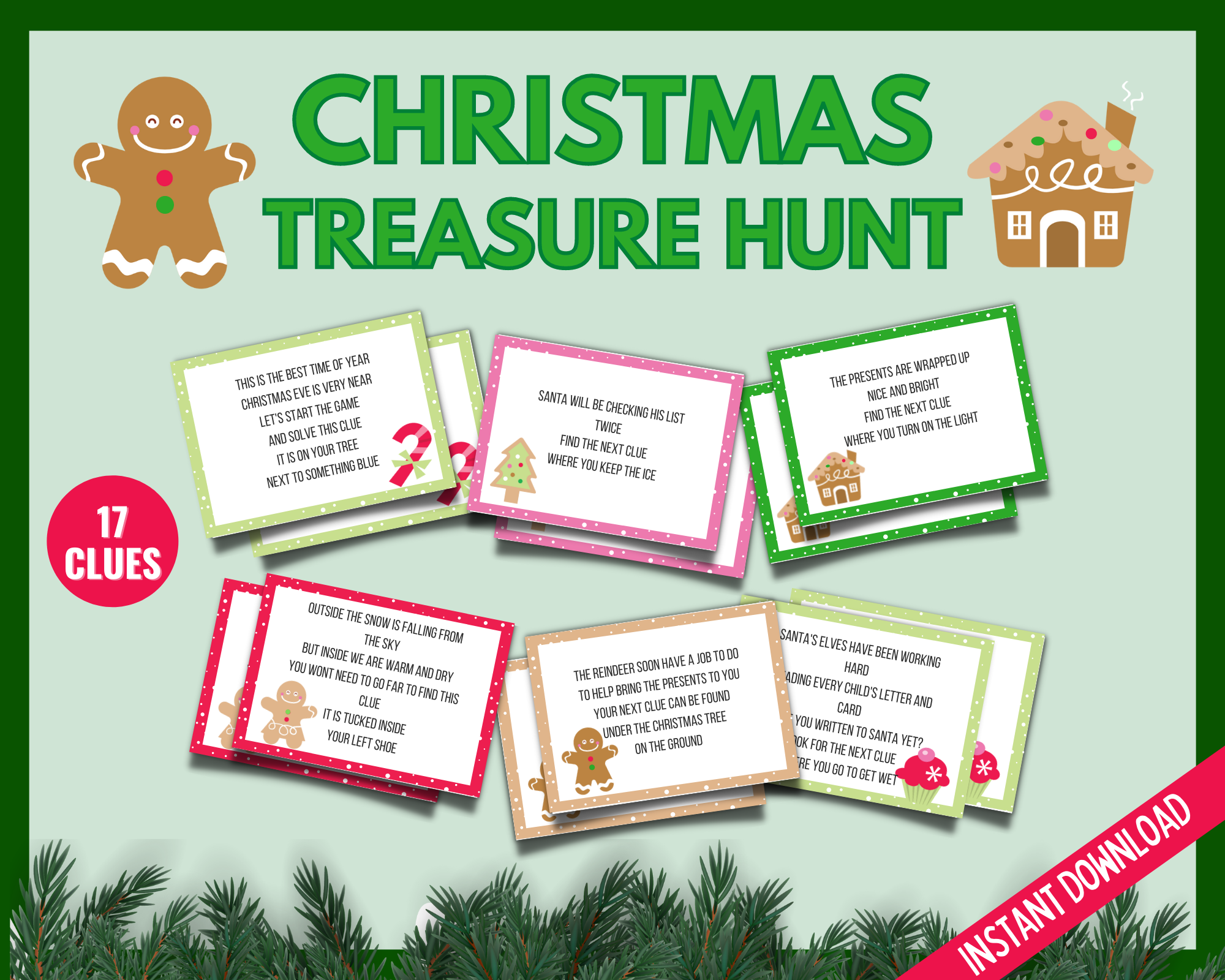 Gingerbread Christmas Treasure Hunt | LittleHaloJ gingerbread-christmas-treasure-hunt-littlehaloj