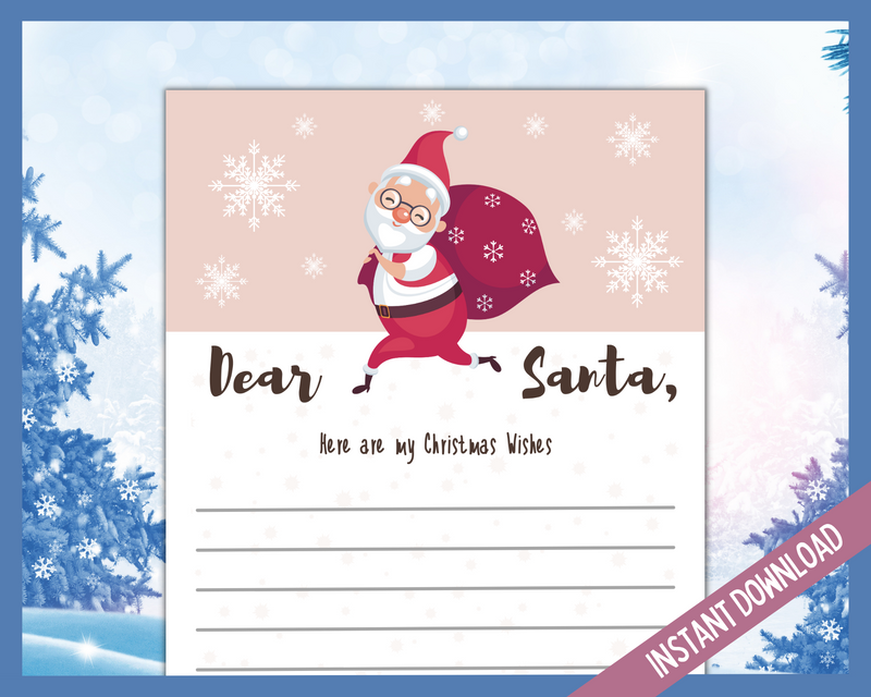 Dear Santa Letter Christmas Wishes