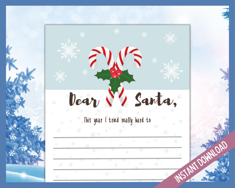 Candy Cane Kids Letter to Santa