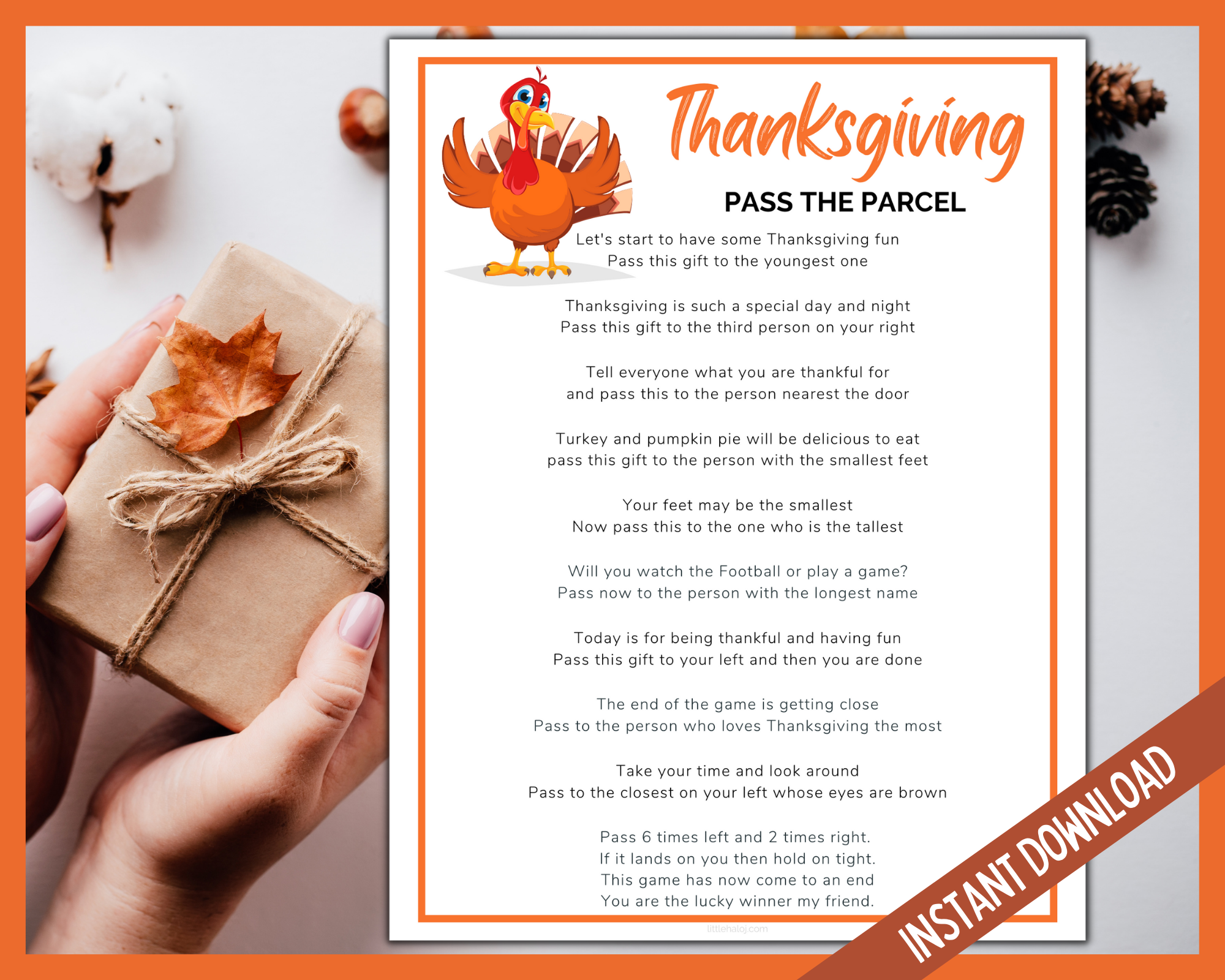 thanksgiving-pass-the-parcel-littlehaloj for Thanksgiving Left Right Game Free Printable Thanksgiving Pass the Parcel | LittleHaloJ for Thanksgiving Left Right Game Free Printable