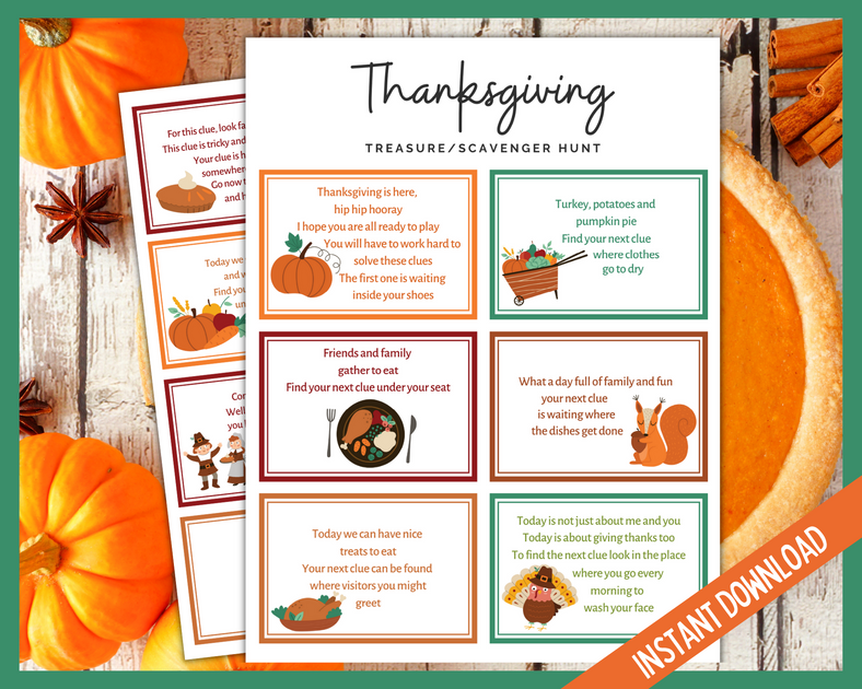Thanksgiving Scavenger Hunt | LittleHaloJ