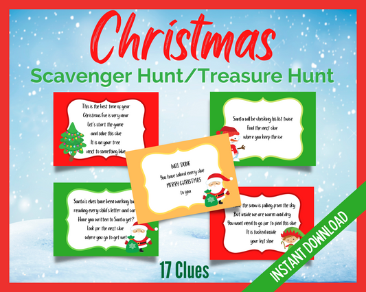 Christmas Scavenger Treasure Hunt