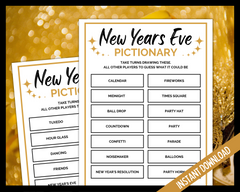 New Year's Eve Pictionary Printable Game