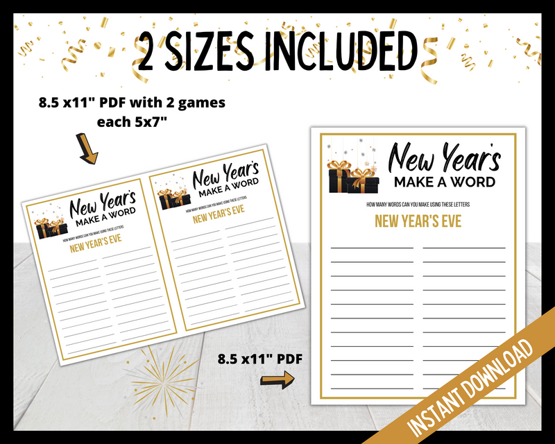 New Years Eve Printable Game