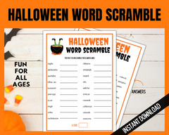 Halloween Word Scramble printable game