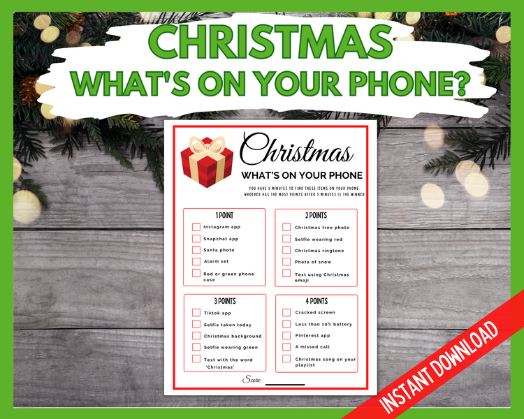 Christmas What's on your Phone Game | LittleHaloJ christmas-what-s-on-your-phone-game-littlehaloj
