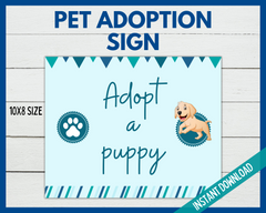 Adopt a Puppy Certificate - Blue