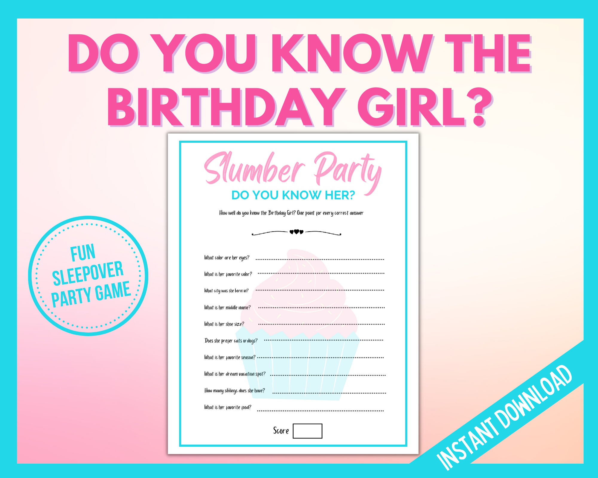 Slumber Party - Do you know the Birthday Girl | LittleHaloJ slumber-party-do-you-know-the-birthday-girl-littlehaloj