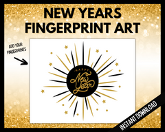 New Year's Eve Fingerprint Craft
