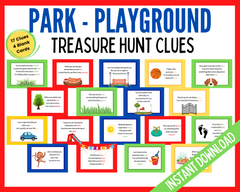 Playground treasure hunt clues