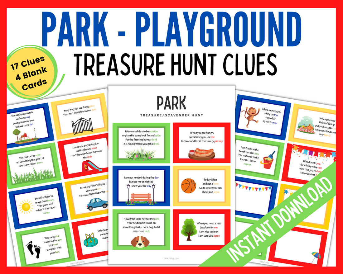 Park Treasure Hunt Clues – LittleHaloJ