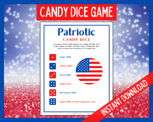 Patriotic Candy Dice Game