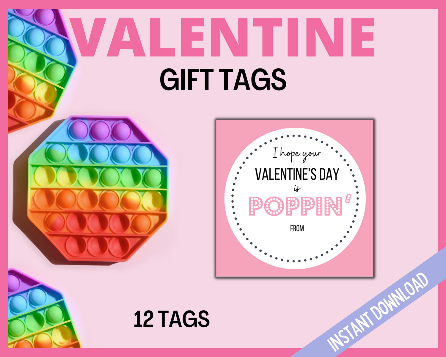Pink Poppin Gift Tags
