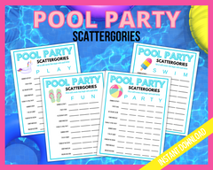 Pool Party Scattergories